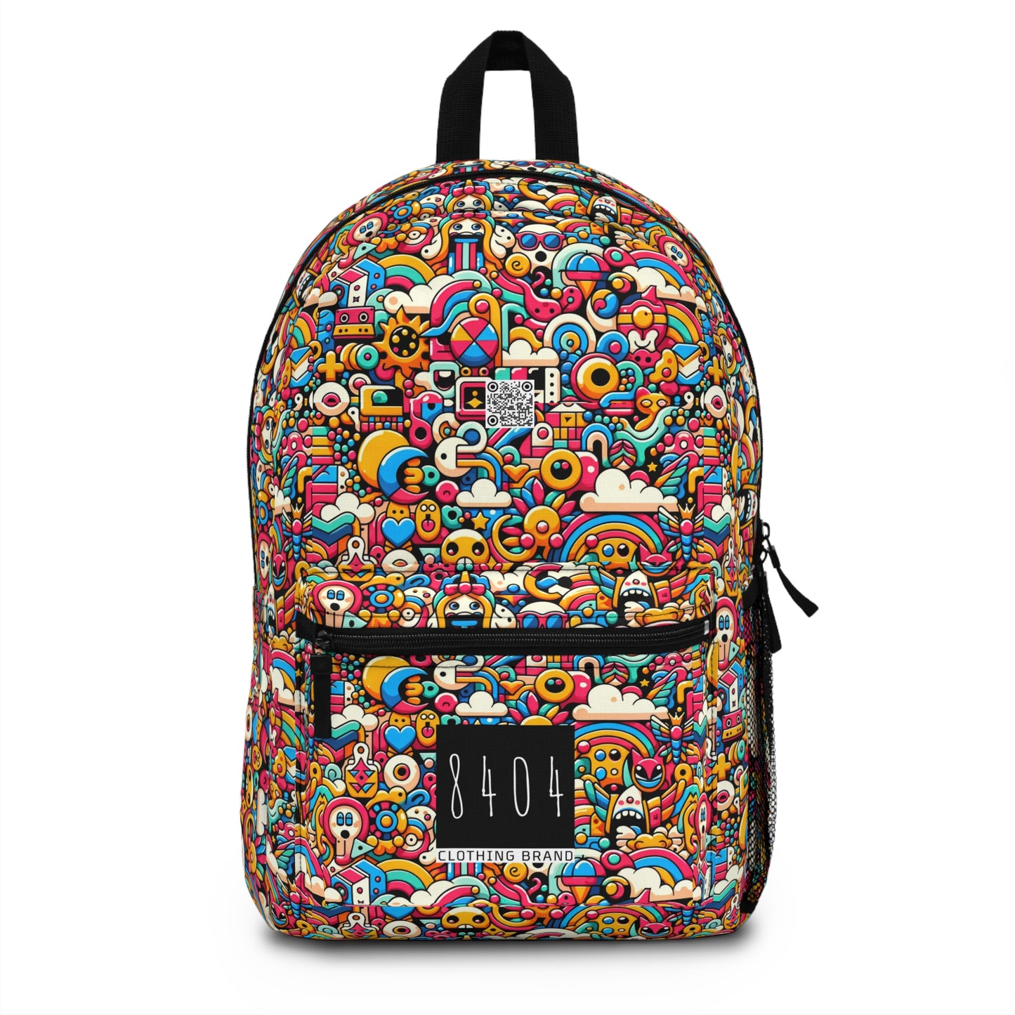 Neon Pop Playful Pop Culture Mashup Backpack - 8404 Design-62