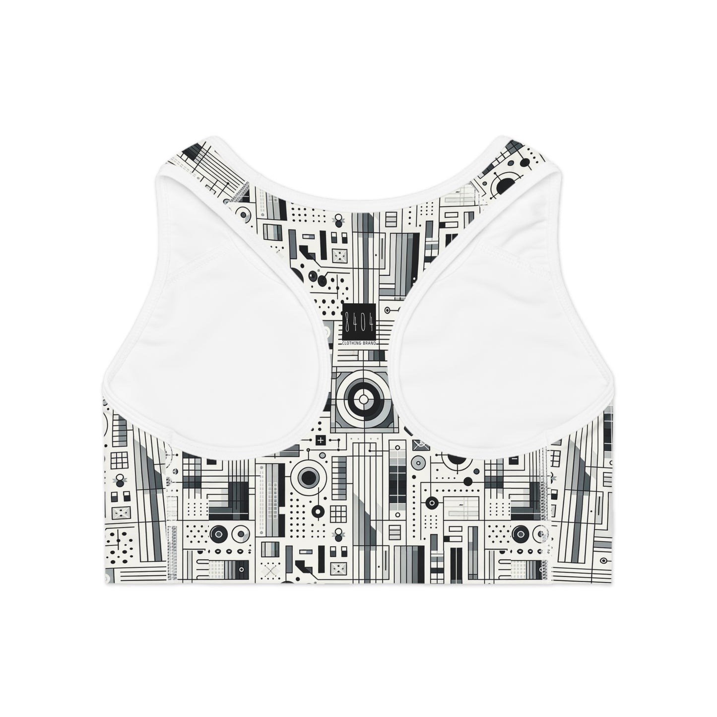 Digital Minimalism Minimalist Tech Sports Bra - 8404 Design-53