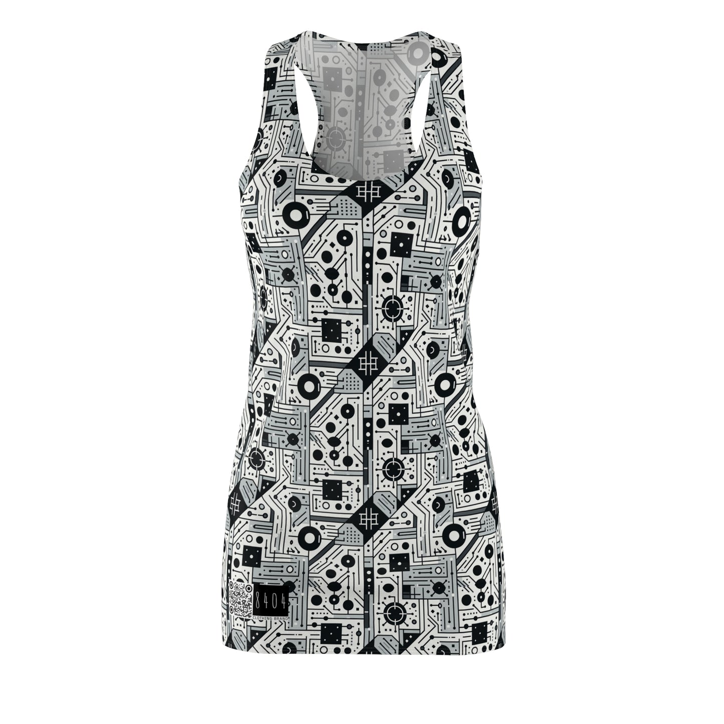 Digital Minimalism Minimalist Tech Women's Cut & Sew Racerback Dress - 8404 Design-48