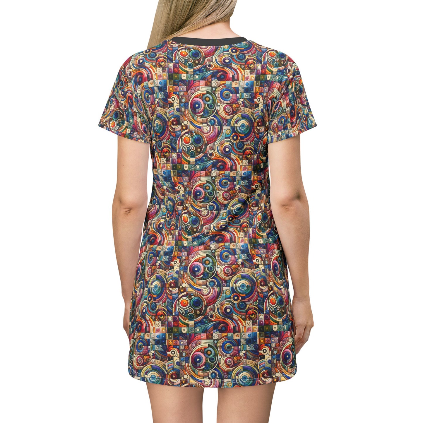 Digital Artistic Expression Artistic Streetwear T-Shirt Dress - 8404 Design-49