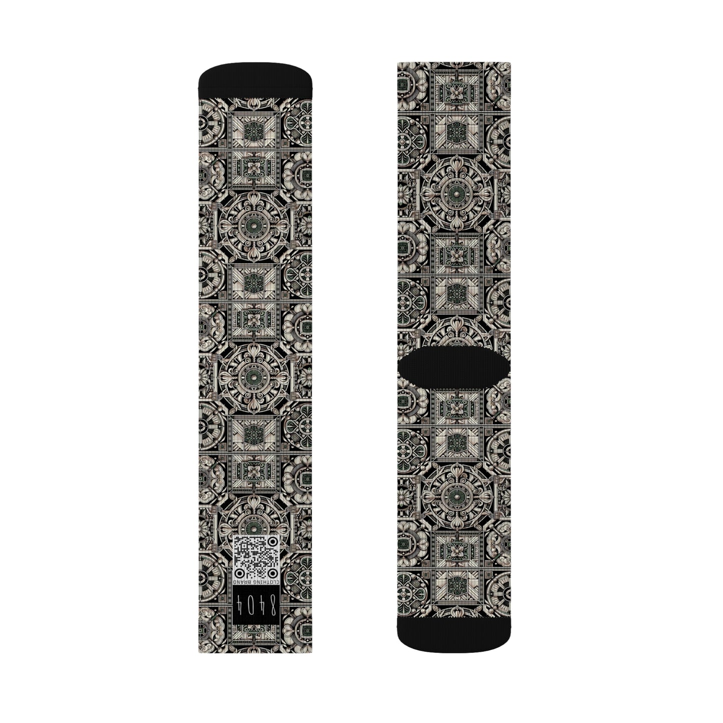 Cyber Garden Party Tech Garden Extravaganza Sublimation Socks - 8404 Design-45
