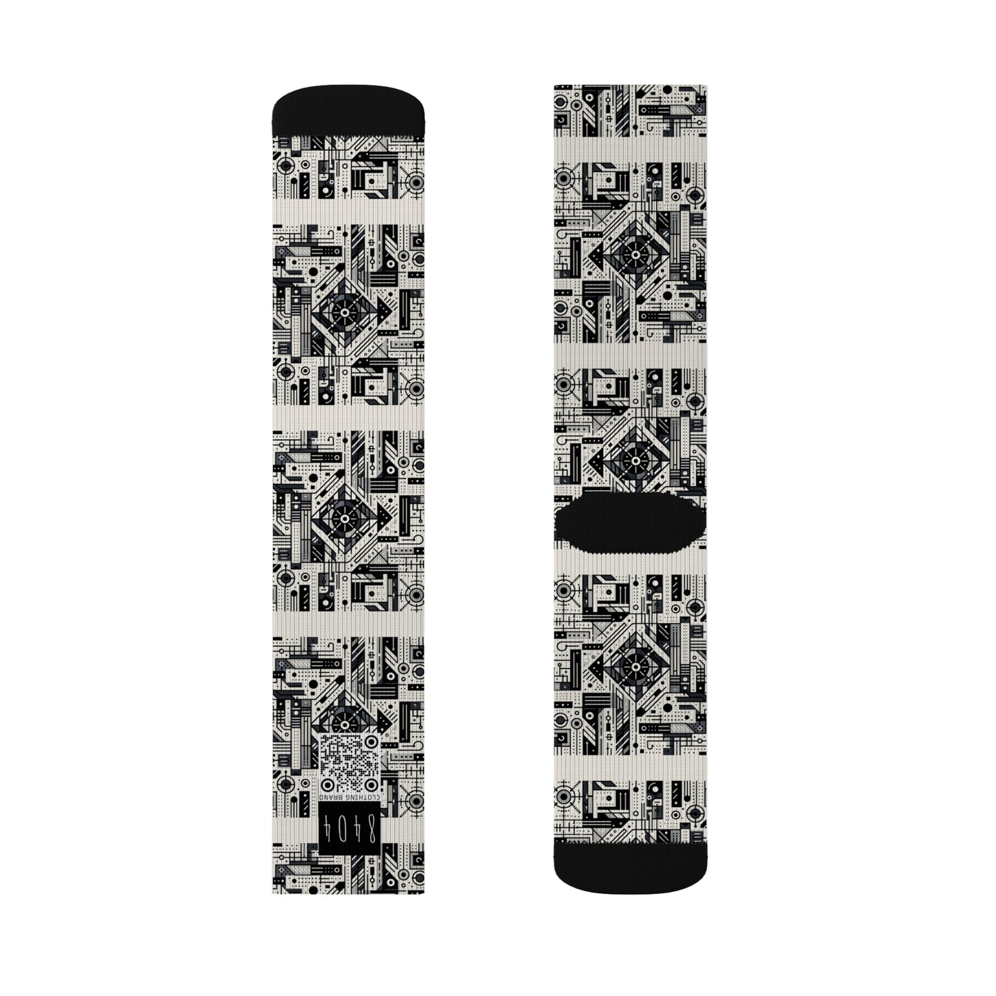 Digital Minimalism Minimalist Tech Sublimation Socks - 8404 Design-47