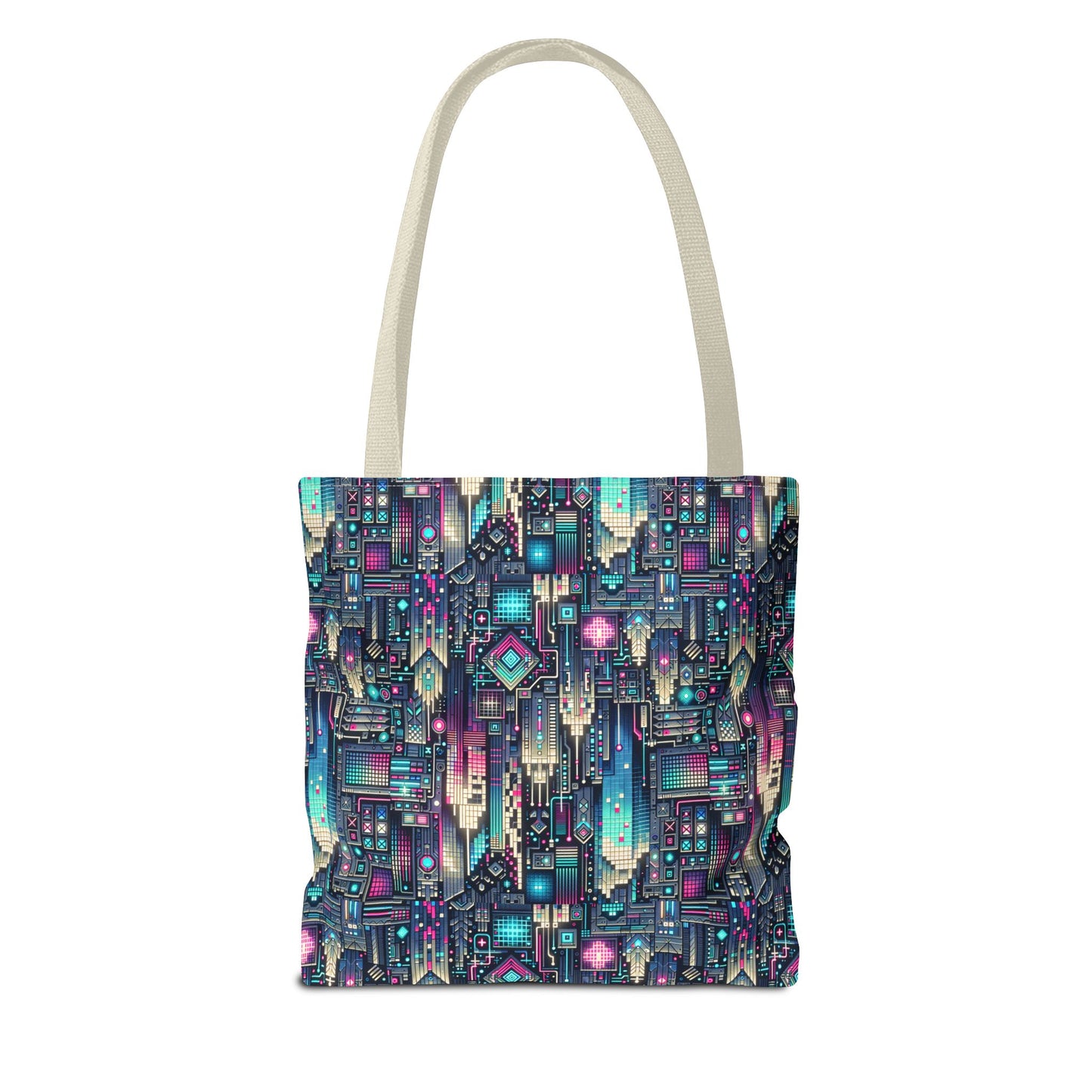 Digital Renaissance Tech-Forward Maximalism Tote Bag - 8404 Design-56