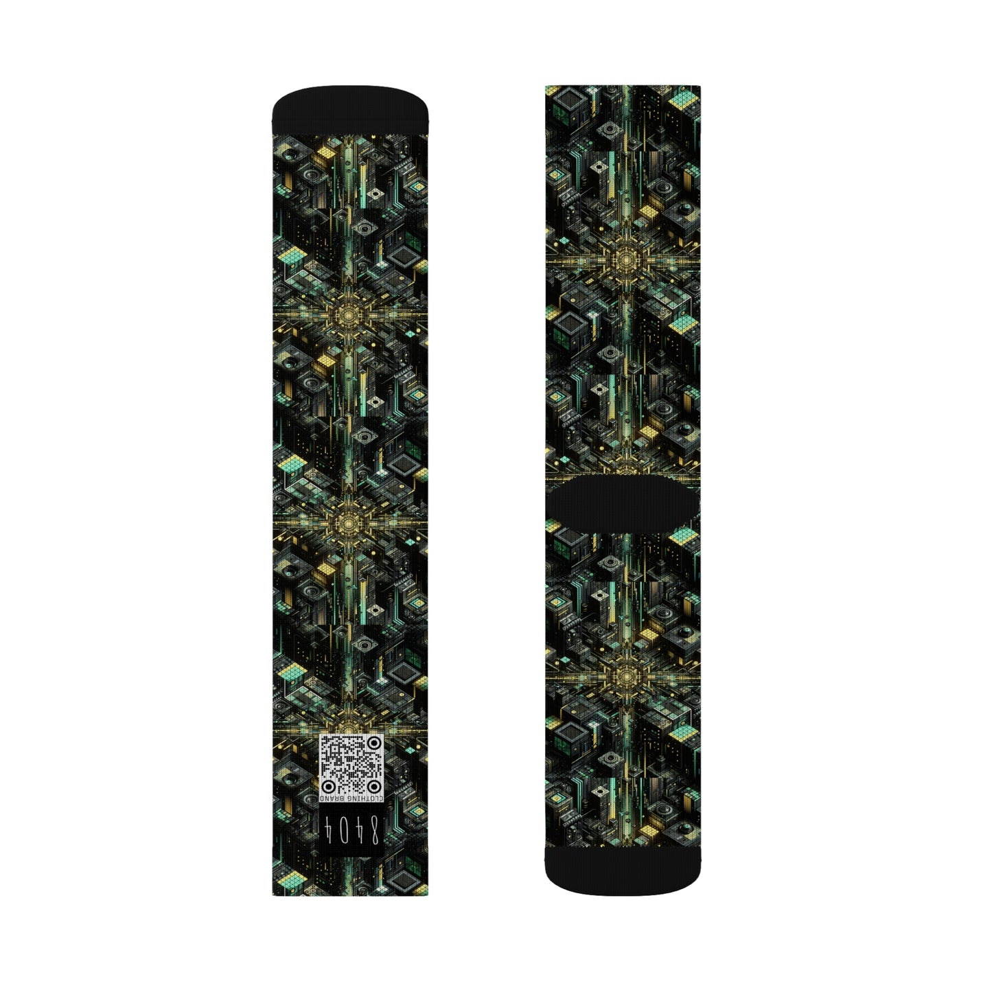 Tech Noir Graphics Tech-Inspired Streetwear Sublimation Socks - 8404 Design-66