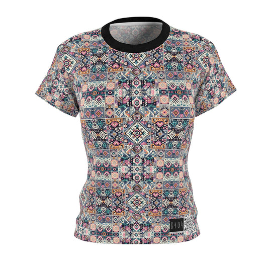 Digital Artisanal Fusion Digital Artisanal Women's Cut & Sew Tee - 8404 Design-65