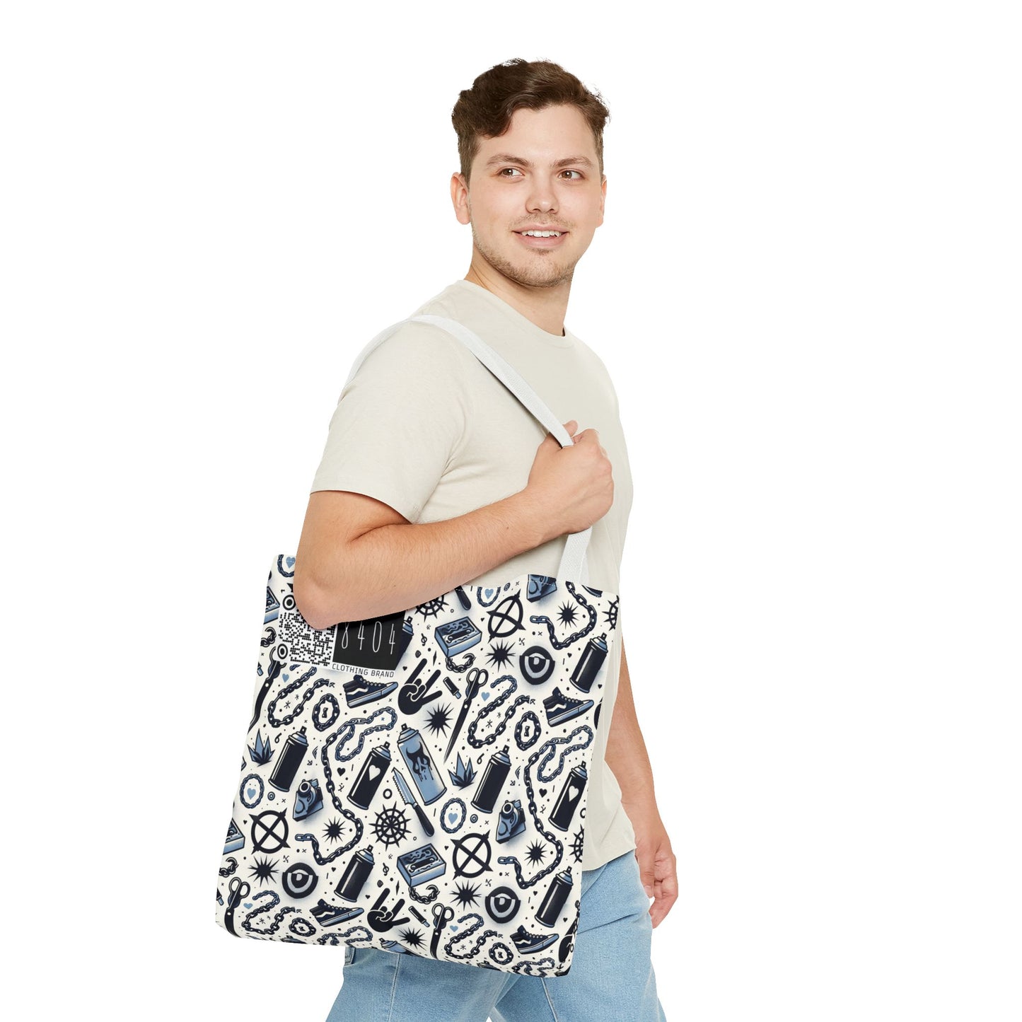 Cultural Rebellion Graphics Edgy and Rebellious With a Hint of Nostalgia Tote Bag - 8404 Design-57