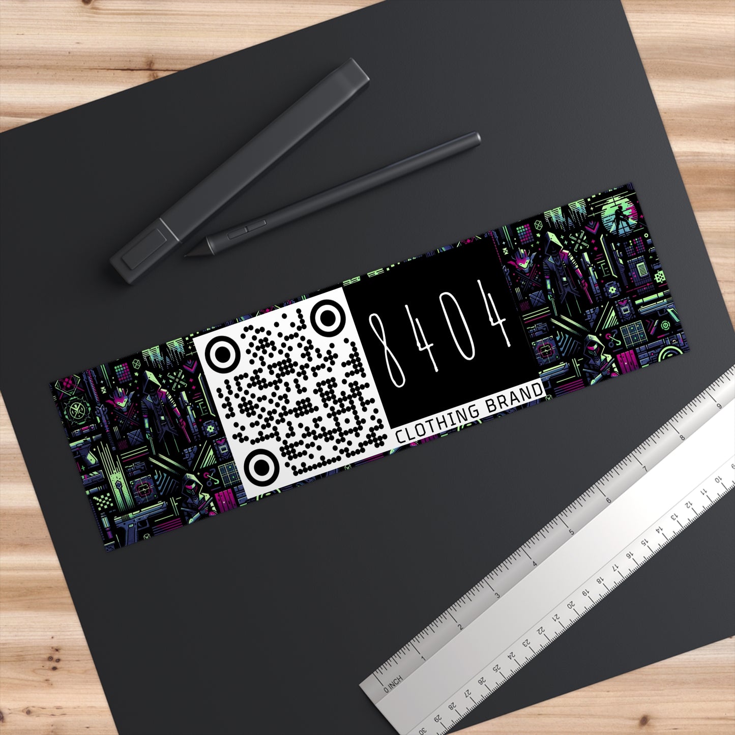 Tech Noir Futuristic Cyberpunk Bumper Sticker - 8404 Design-63