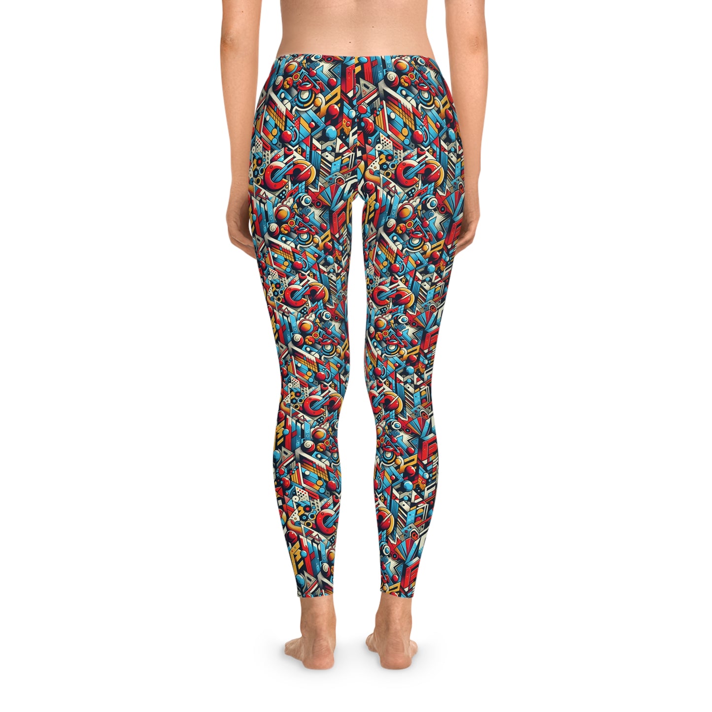 Neo-Traditional Street Art Modern Street Art Fusion Stretch Leggings - 8404 Design-67