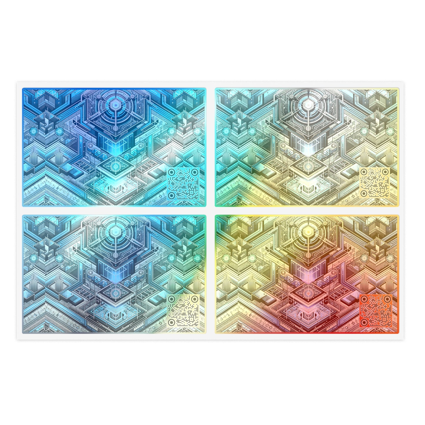 Tech-Infused Futurism Sleek Tech Edge Sticker Sheets - 8404 Design-49