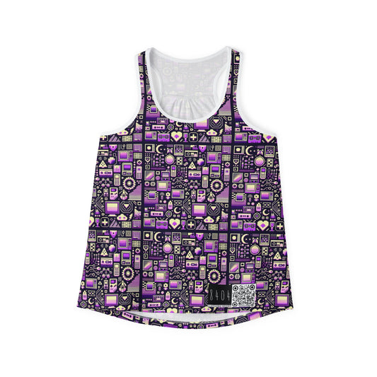Digital Nostalgia Remix Modern Vintage Fusion Women's Tank Top - 8404 Design-54