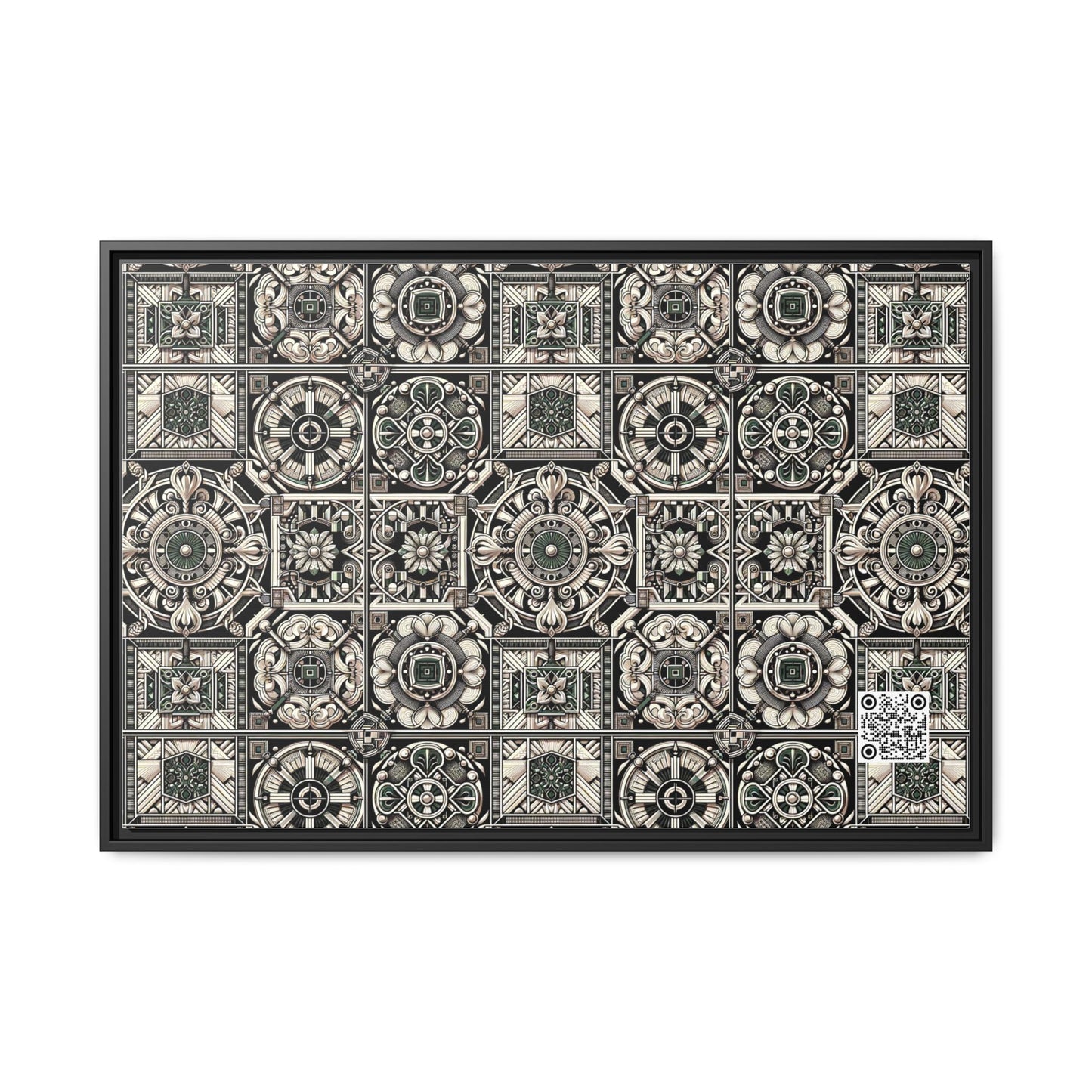 Cyber Garden Party Tech Garden Extravaganza Matte Canvas, Framed (multi-Color) - 8404 Design-45 A