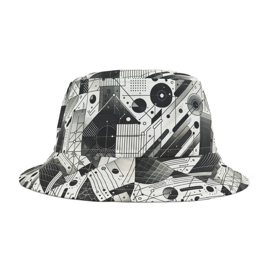 Digital Minimalism Minimalist Tech Bucket Hat - 8404 Design-55