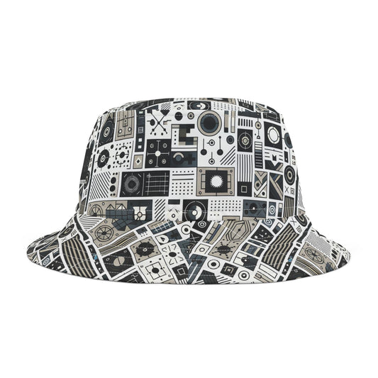 Digital Minimalism Minimalist Tech Bucket Hat - 8404 Design-45