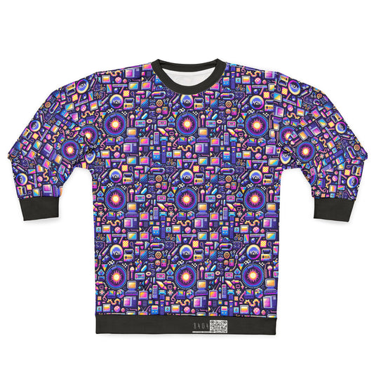 Digital Nostalgia Modern Retro Fusion Sweatshirt - 8404 Design-64