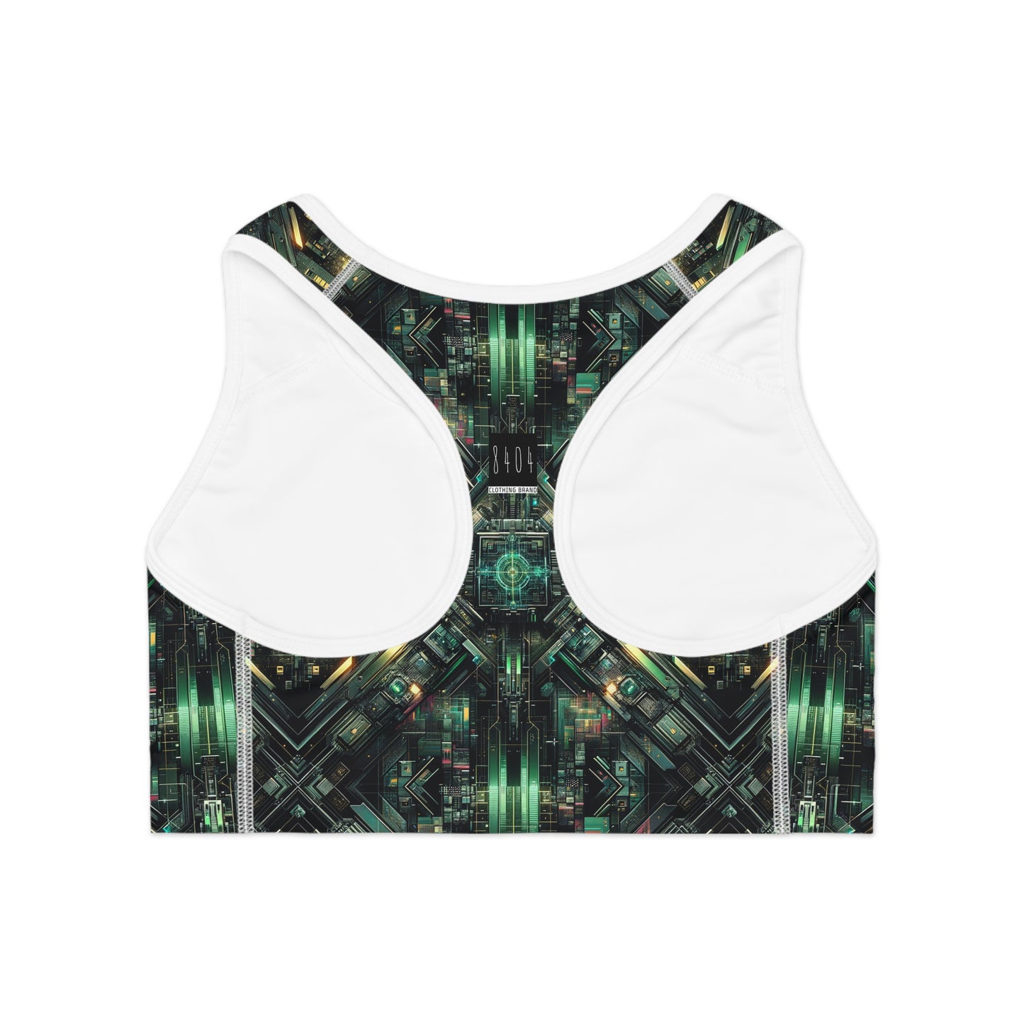 Tech Noir Graphics Tech-Inspired Streetwear Sports Bra - 8404 Design-56