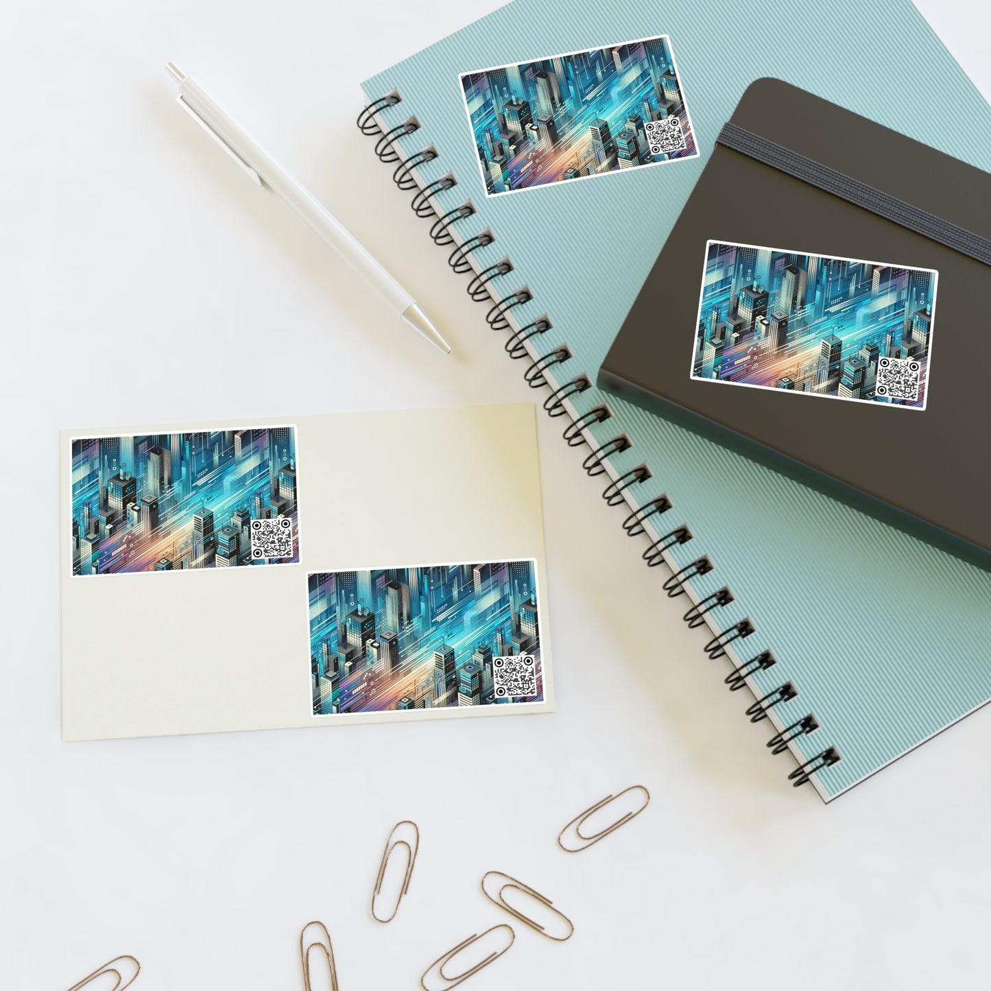 Digital Motion Futuristic Tech Sticker Sheets - 8404 Design-58