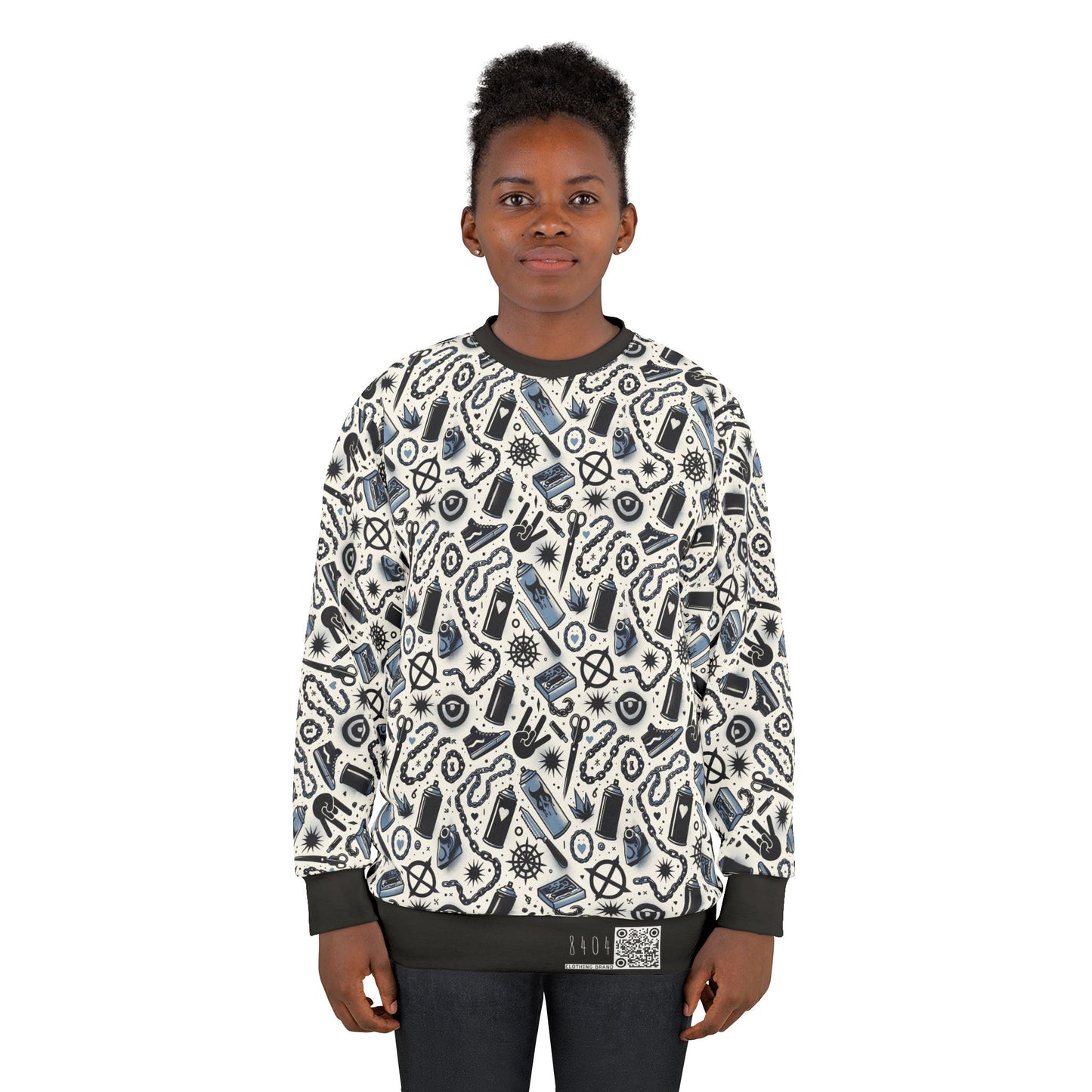 Cultural Rebellion Graphics Edgy and Rebellious With a Hint of Nostalgia Sweatshirt - 8404 Design-57