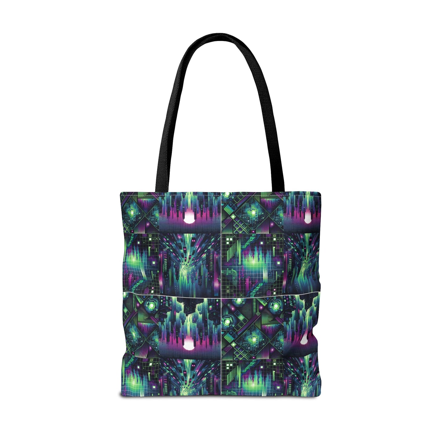 Tech Noir Aesthetics Tech-Forward Urban Dystopia Tote Bag - 8404 Design-54