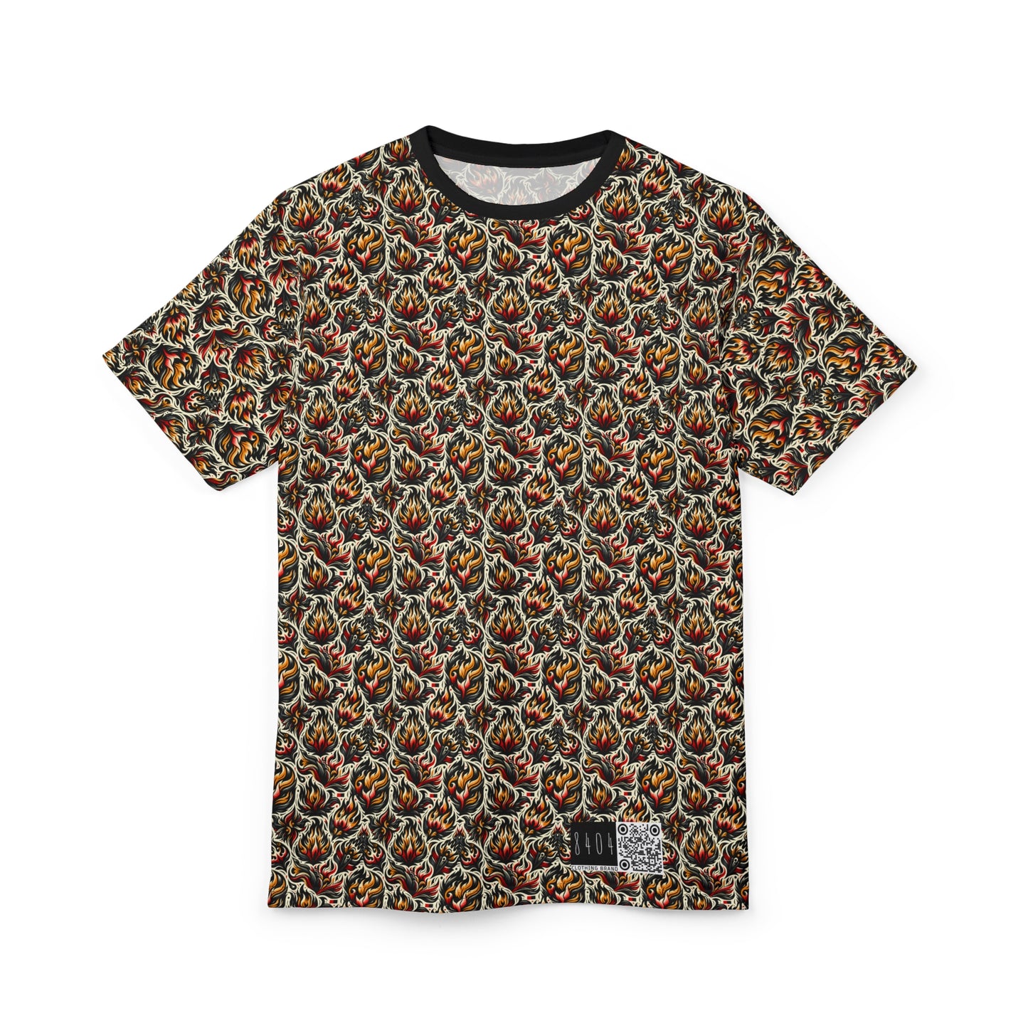 Fire & Flames Bold Streetwear Statement Unisex Cut & Sew Tee - 8404 Design-57