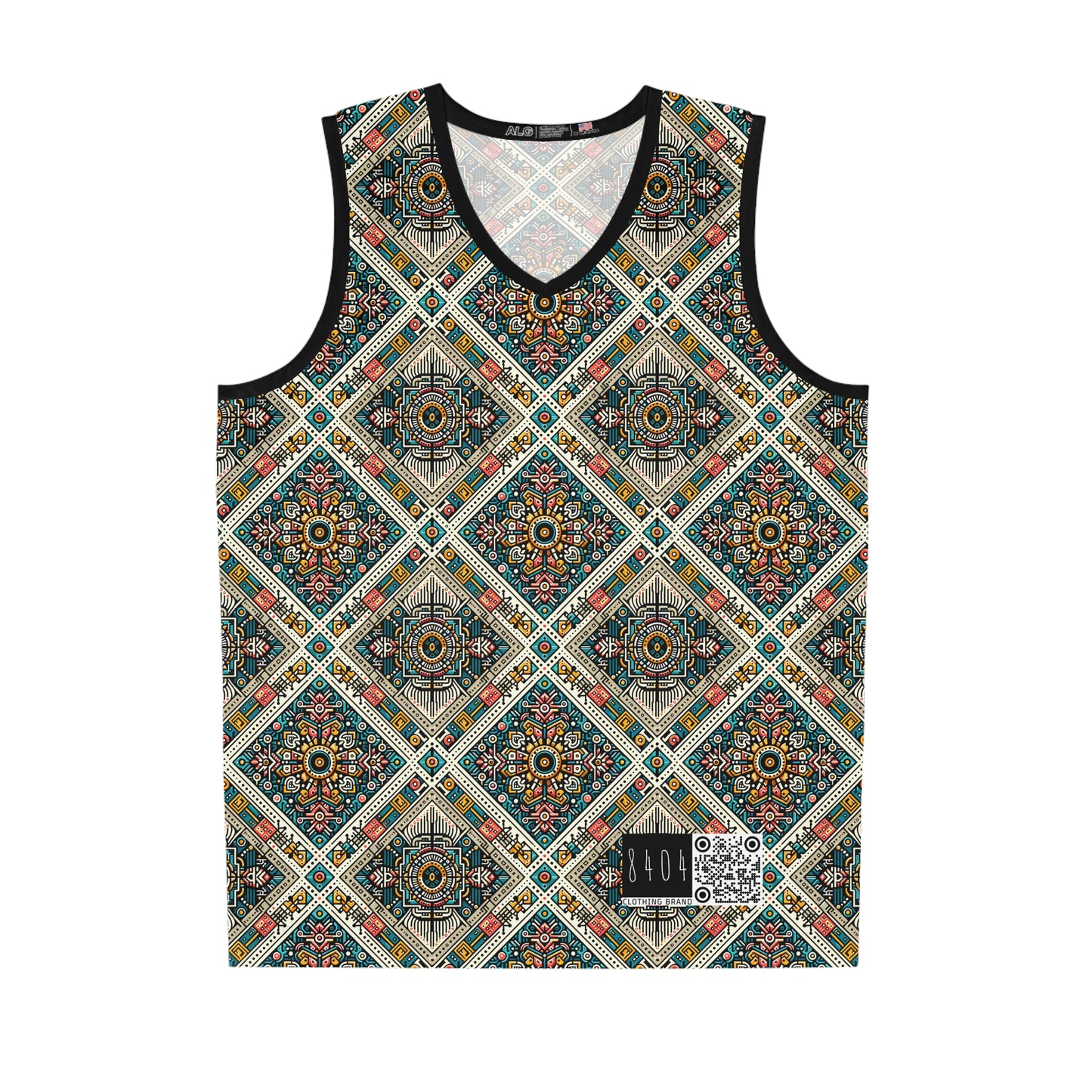 Cultural Fusion Tech Blend of Cultural Heritage With Tech-Inspired Elements Basketball Jersey - 8404 Design-64