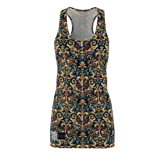 Digital Renaissance Modern Baroque Fusion Women's Cut & Sew Racerback Dress - 8404 Design-57
