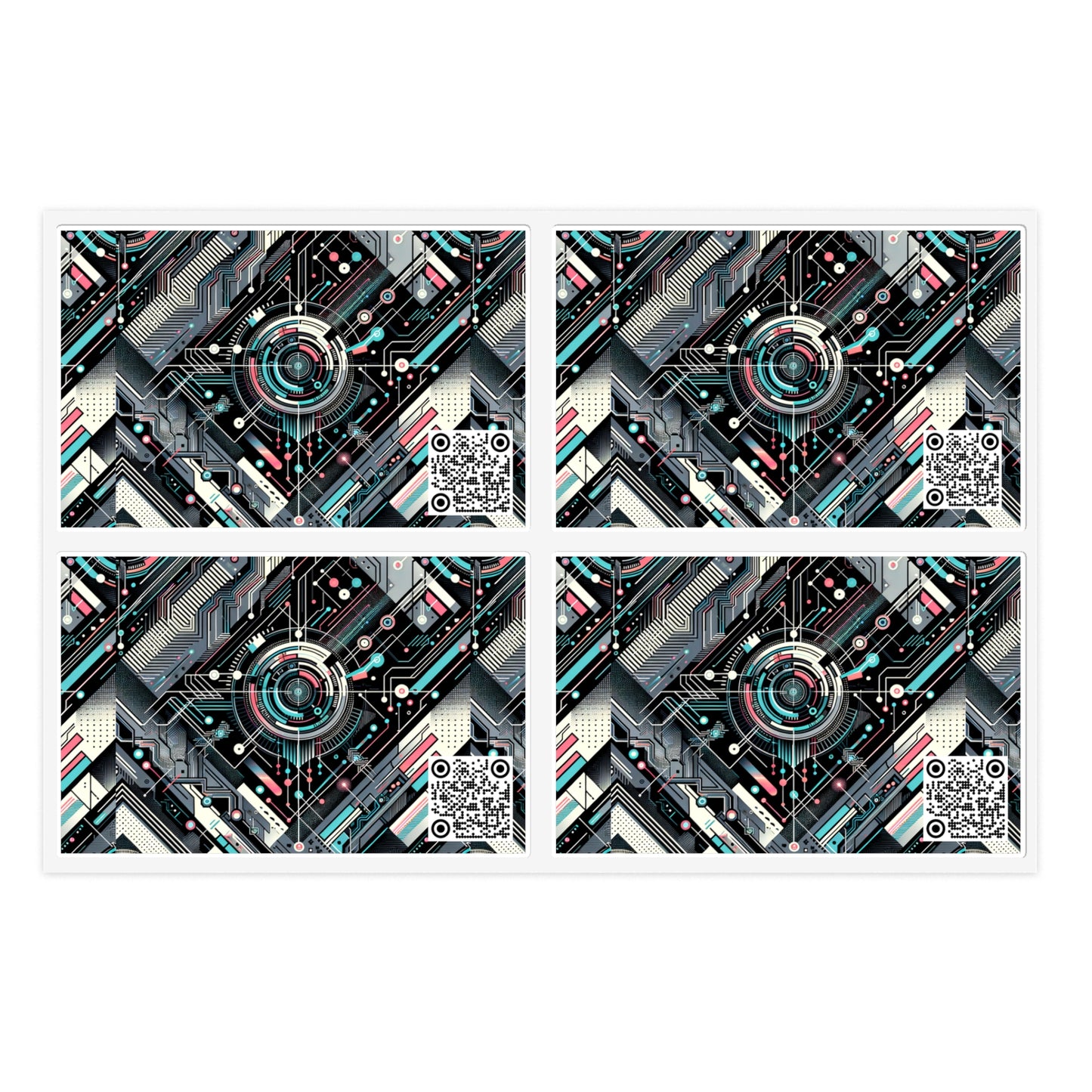 Tech-Infused Athleisure Tech-Forward Streetwear Sticker Sheets - 8404 Design-44
