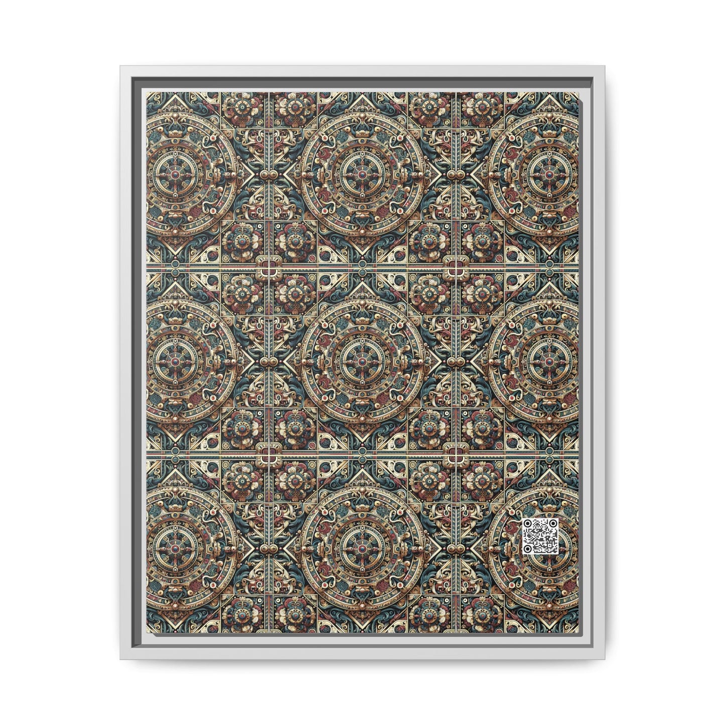 Urban Renaissance Historical Fusion With Street Edge Matte Canvas, Framed (multi-Color) - 8404 Design-57 A