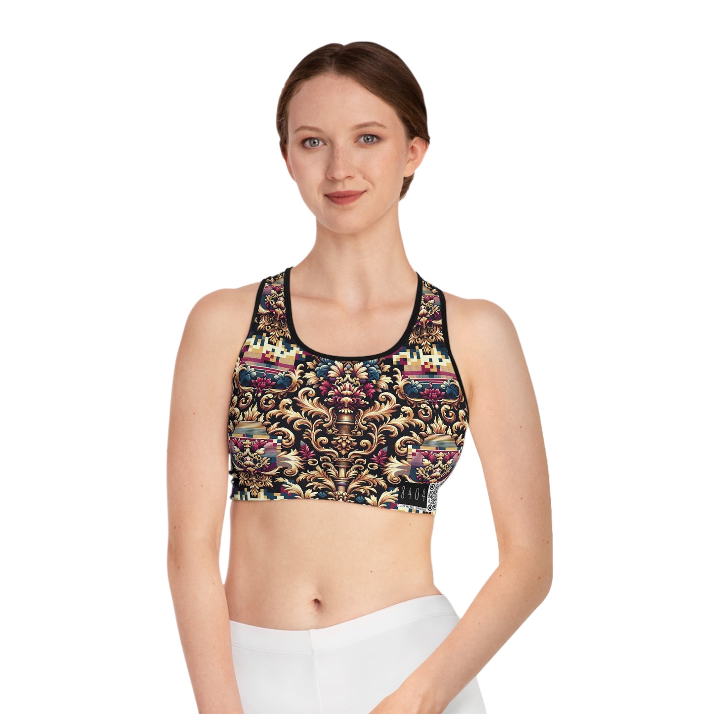 Digital Renaissance Modern Baroque Fusion Sports Bra - 8404 Design-53