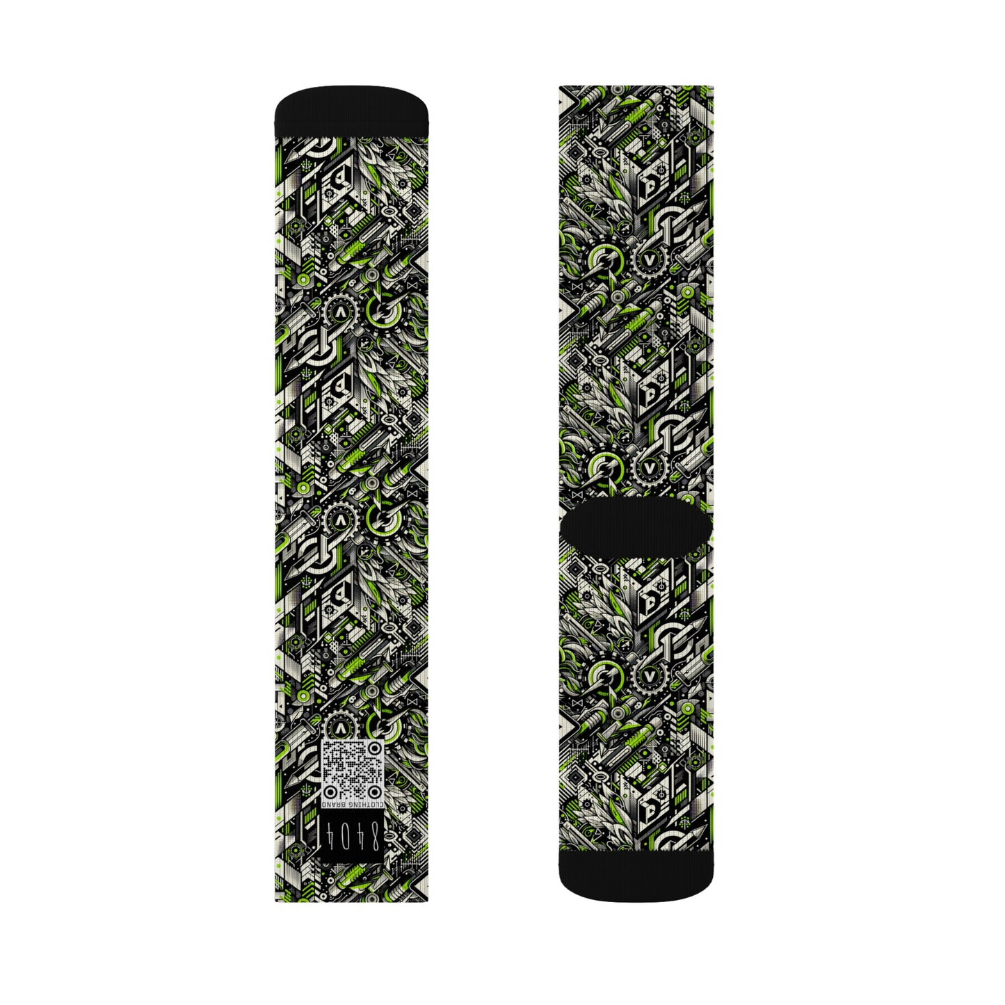 Graffiti Tech Fusion Bold Streetwear Fusion Sublimation Socks - 8404 Design-59