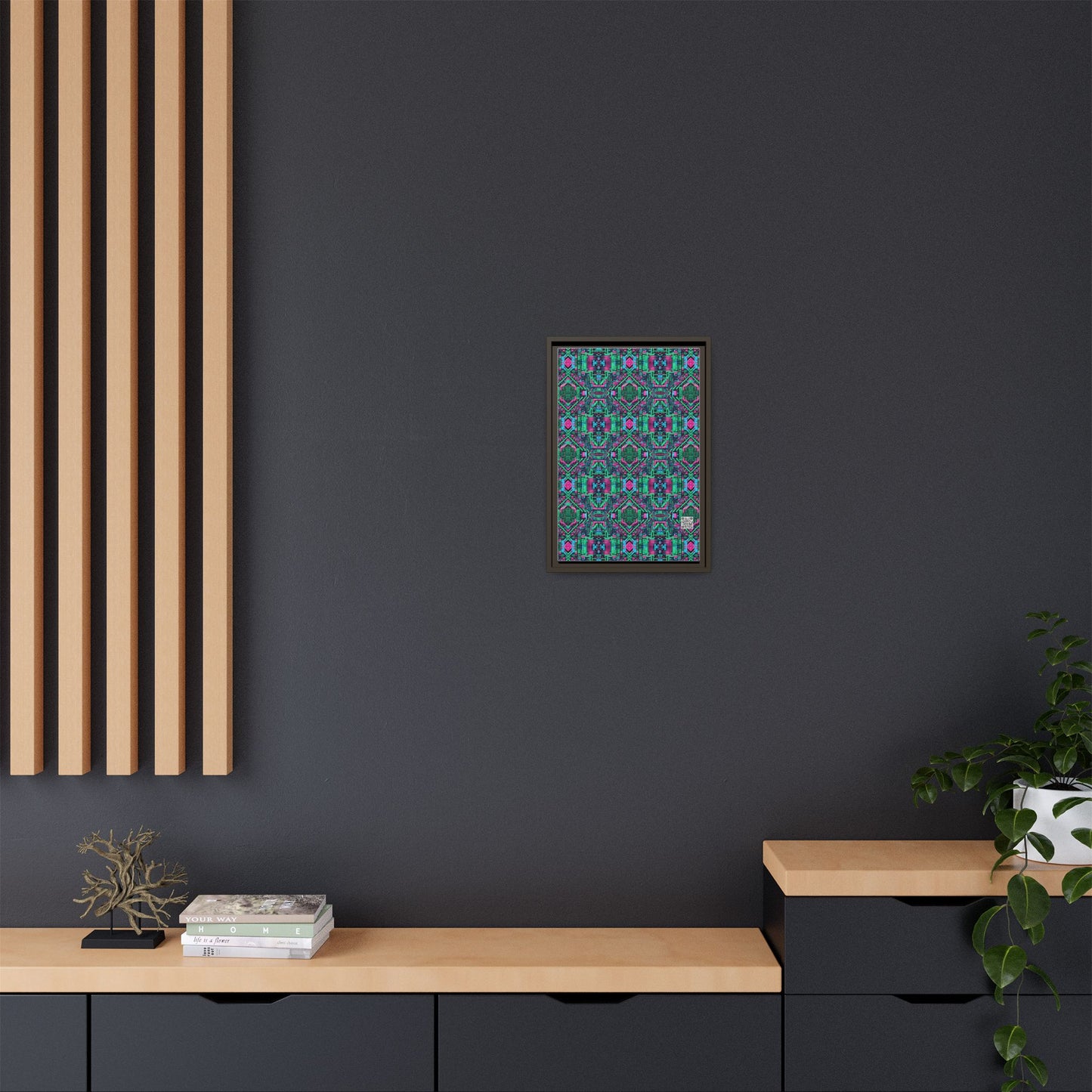 Digital Glitch Vibes Tech-Inspired Streetwear Matte Canvas, Framed (multi-Color) - 8404 Design-71 B
