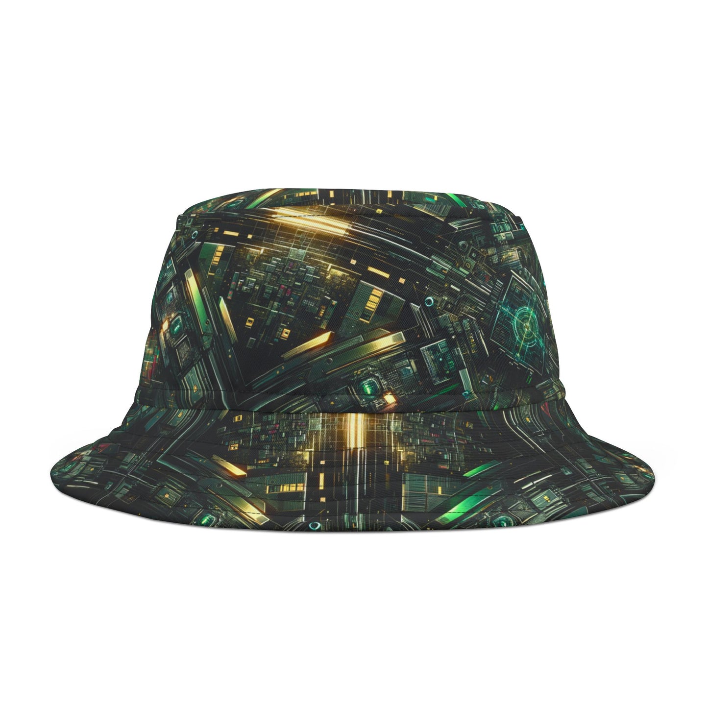 Tech Noir Graphics Tech-Inspired Streetwear Bucket Hat - 8404 Design-56