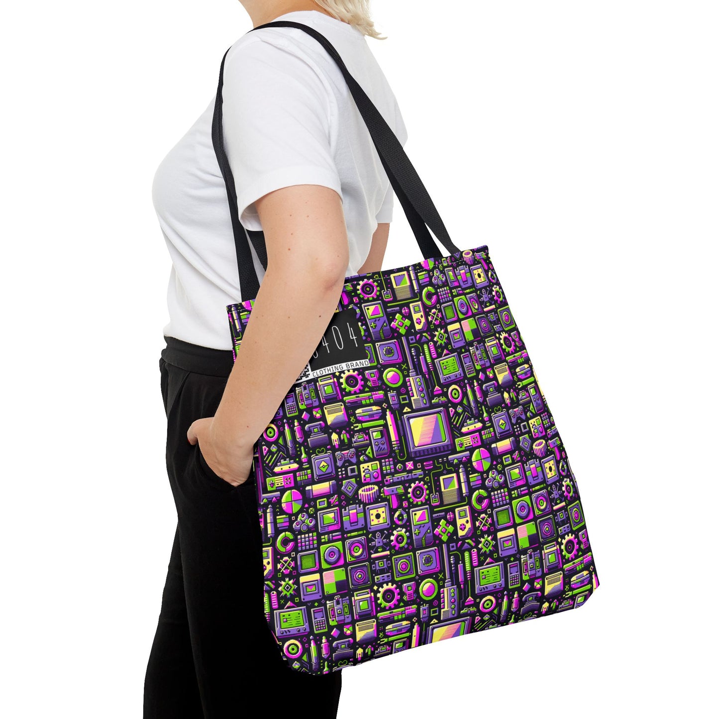 Digital Nostalgia Remix Modern Vintage Fusion Tote Bag - 8404 Design-67