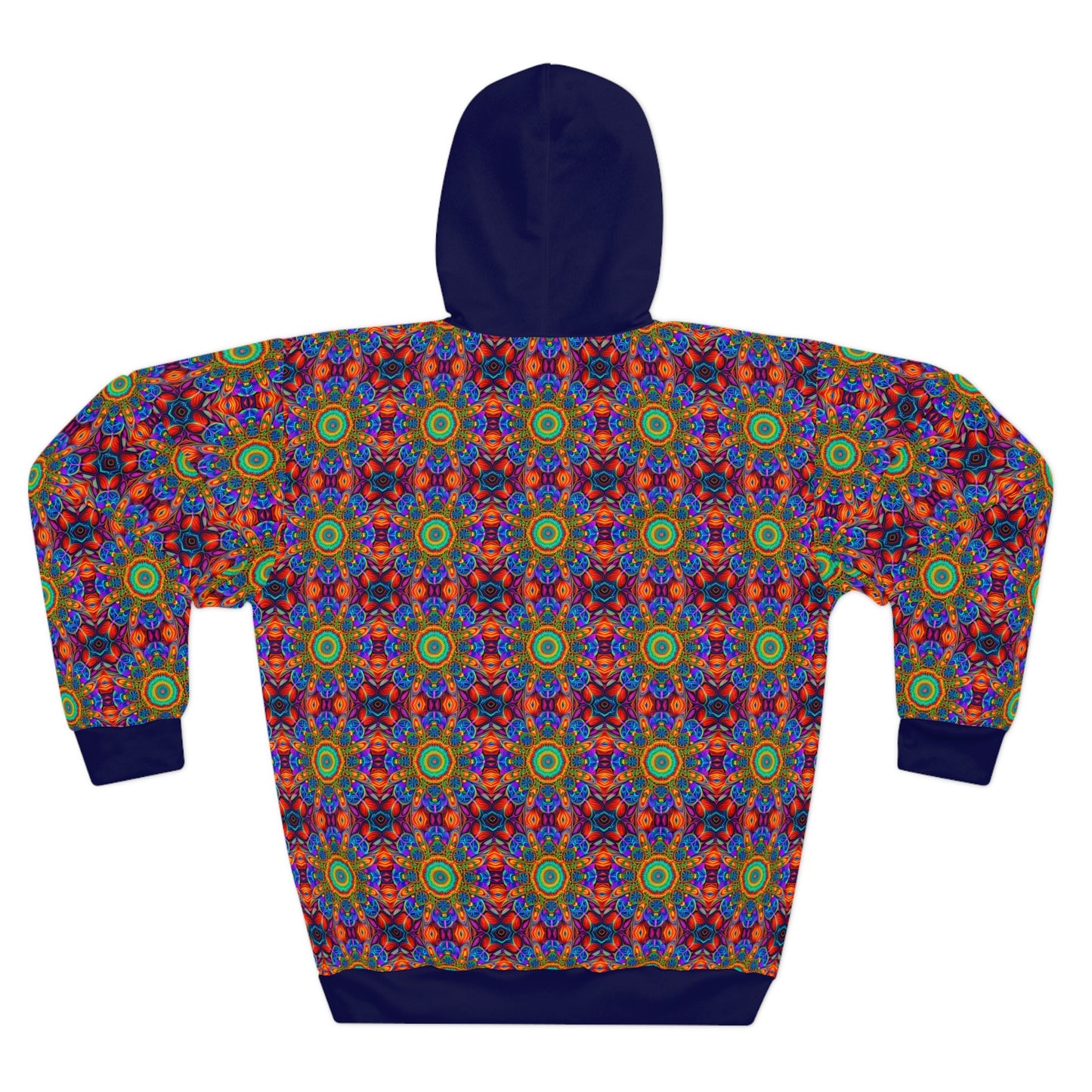 8404's Unisex Adult "flowers of Acid in Dark Blue" Fashion Pullover Hoodie