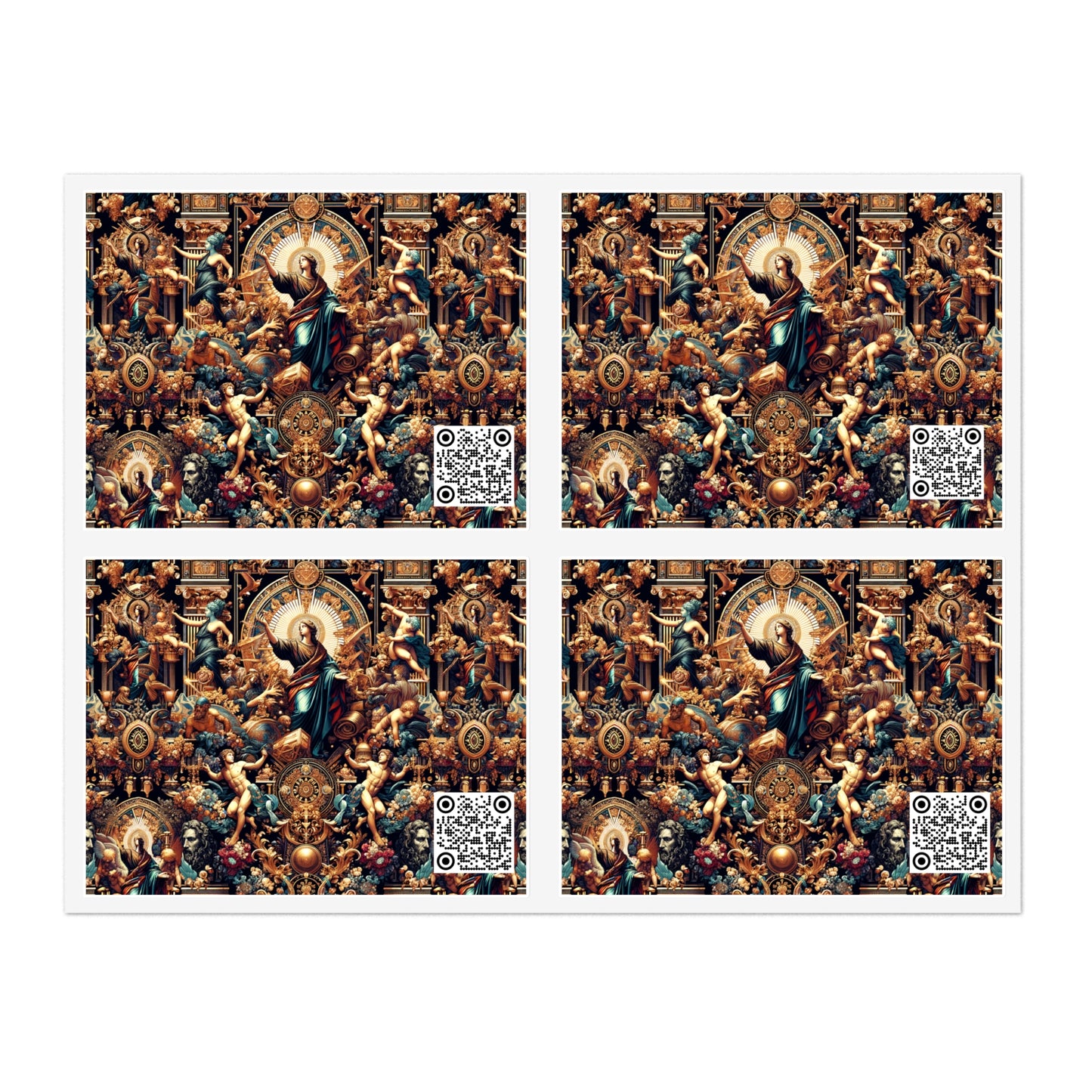Digital Renaissance Luxurious Streetwear Inspired By Classical Art With a Modern Twist Sticker Sheets - 8404 Design-64