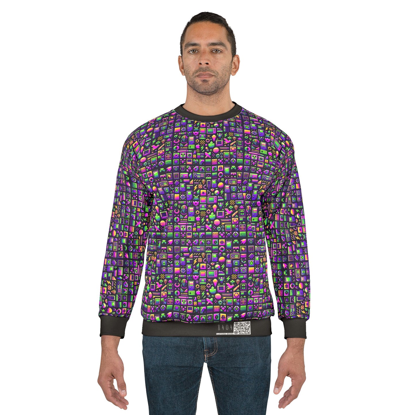 Digital Nostalgia Remix Modern Vintage Fusion Sweatshirt - 8404 Design-49