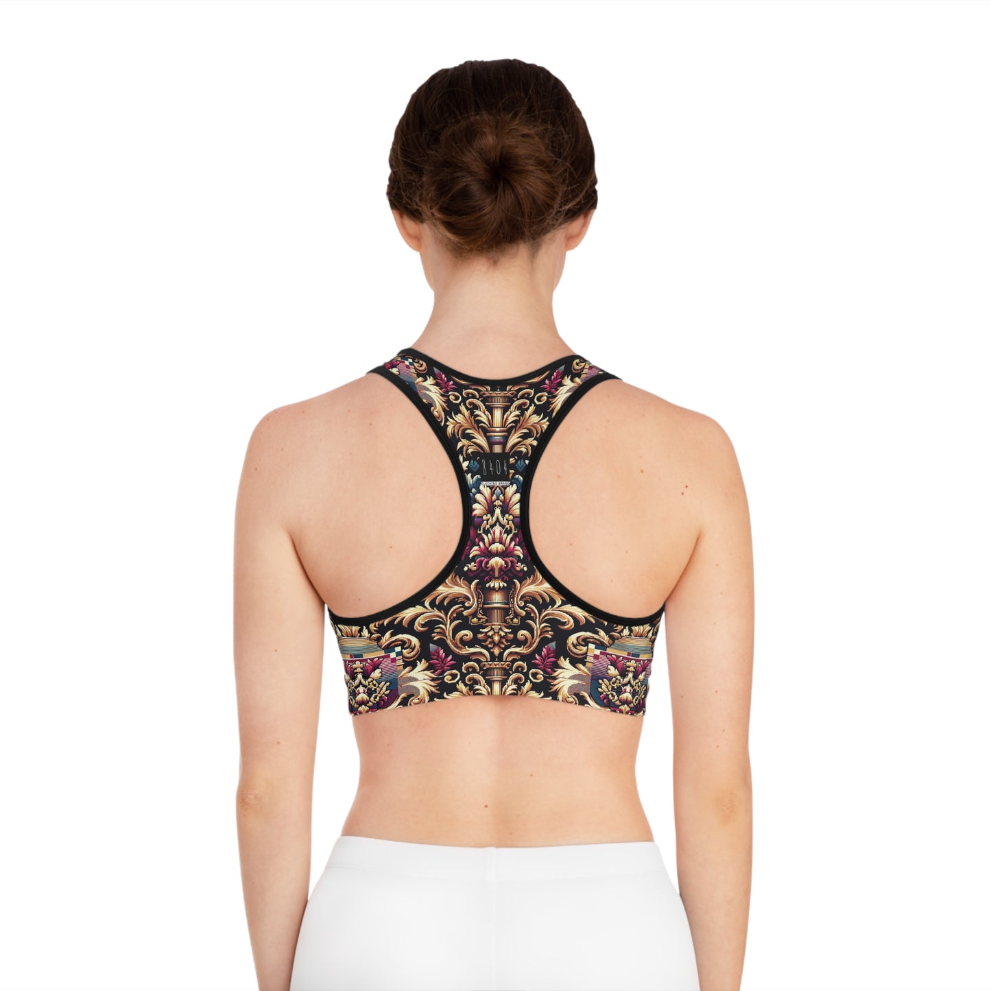 Digital Renaissance Modern Baroque Fusion Sports Bra - 8404 Design-53
