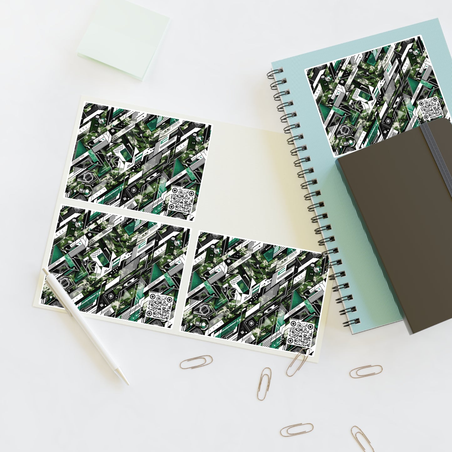 Tech Camo Fusion Tech-Forward Streetwear With a Futuristic Edge Sticker Sheets - 8404 Design-63
