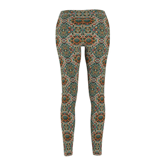 Cultural Fusion Tech Blend of Cultural Heritage With Tech-Inspired Elements Women's Cut & Sew Casual Leggings - 8404 Design-74