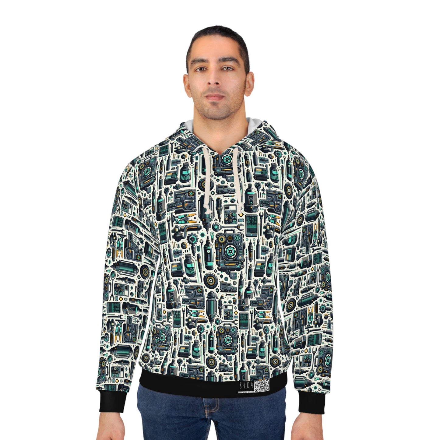 Tech Utility Fusion Modern Tech Streetwear Pullover Hoodie - 8404 Design-53