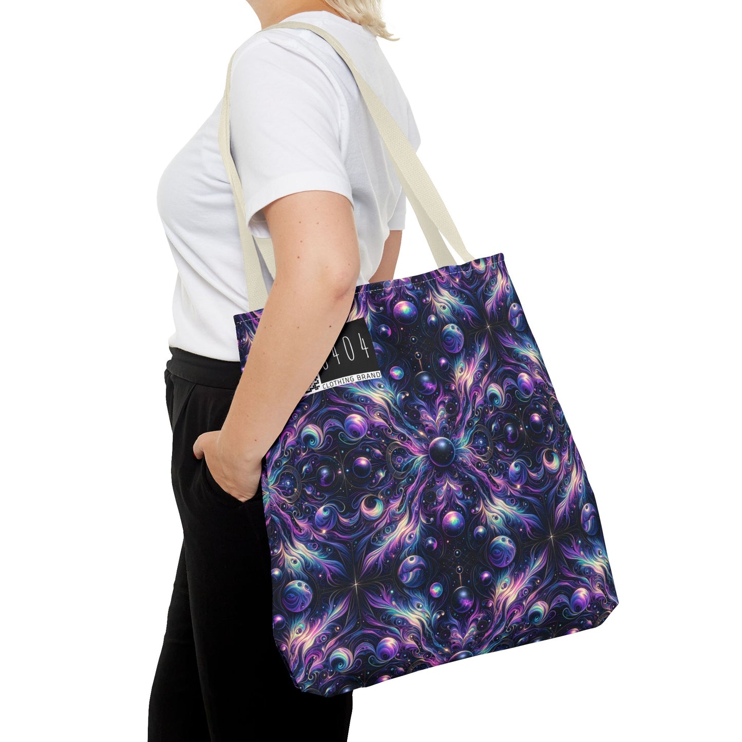 Galactic Hues Tech-Forward Cosmic Fusion Tote Bag - 8404 Design-41