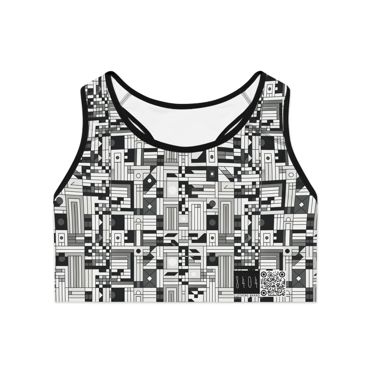 Digital Minimalism Minimalist Tech Sports Bra - 8404 Design-43