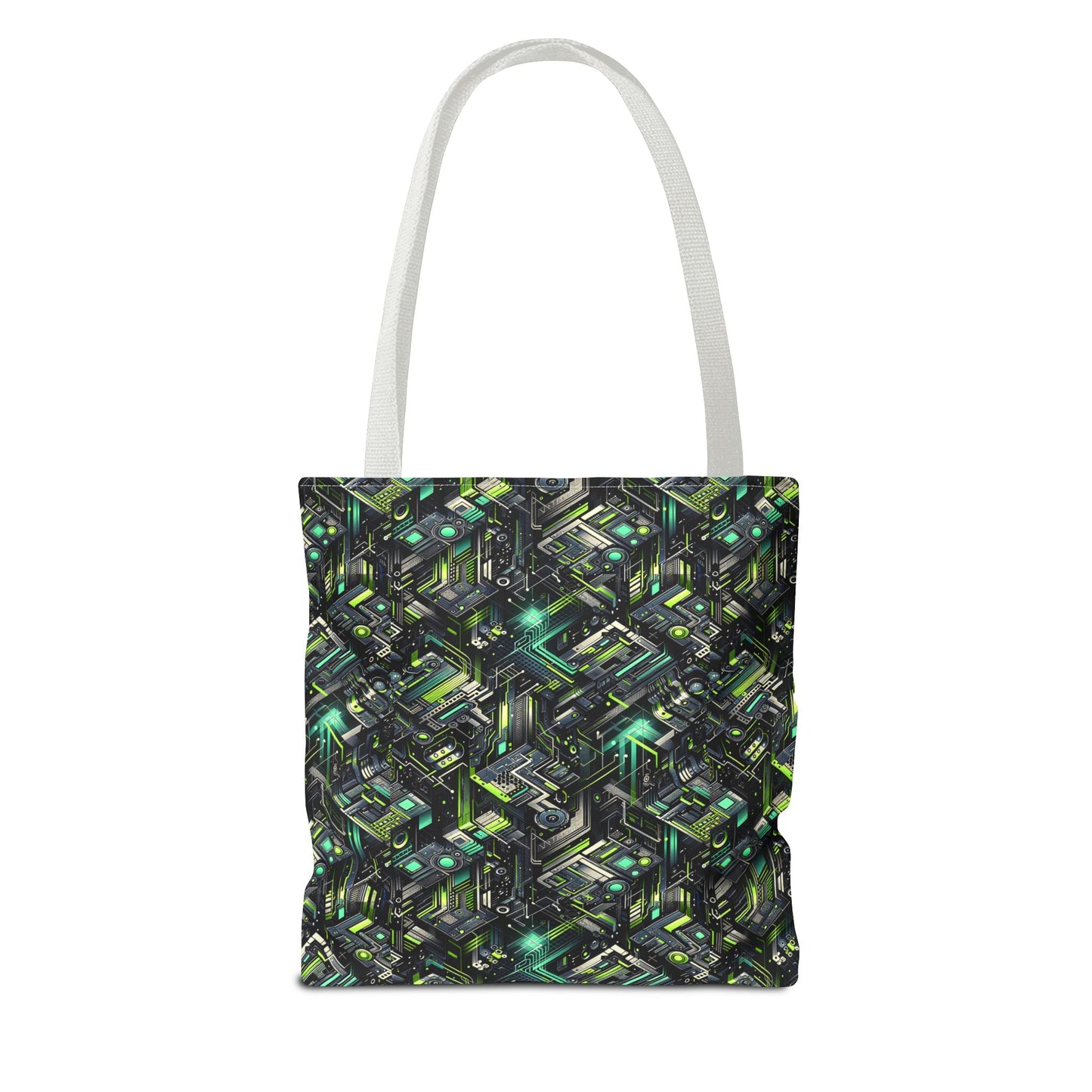 Tech-Infused Graphics Tech-Forward Streetwear Tote Bag - 8404 Design-47