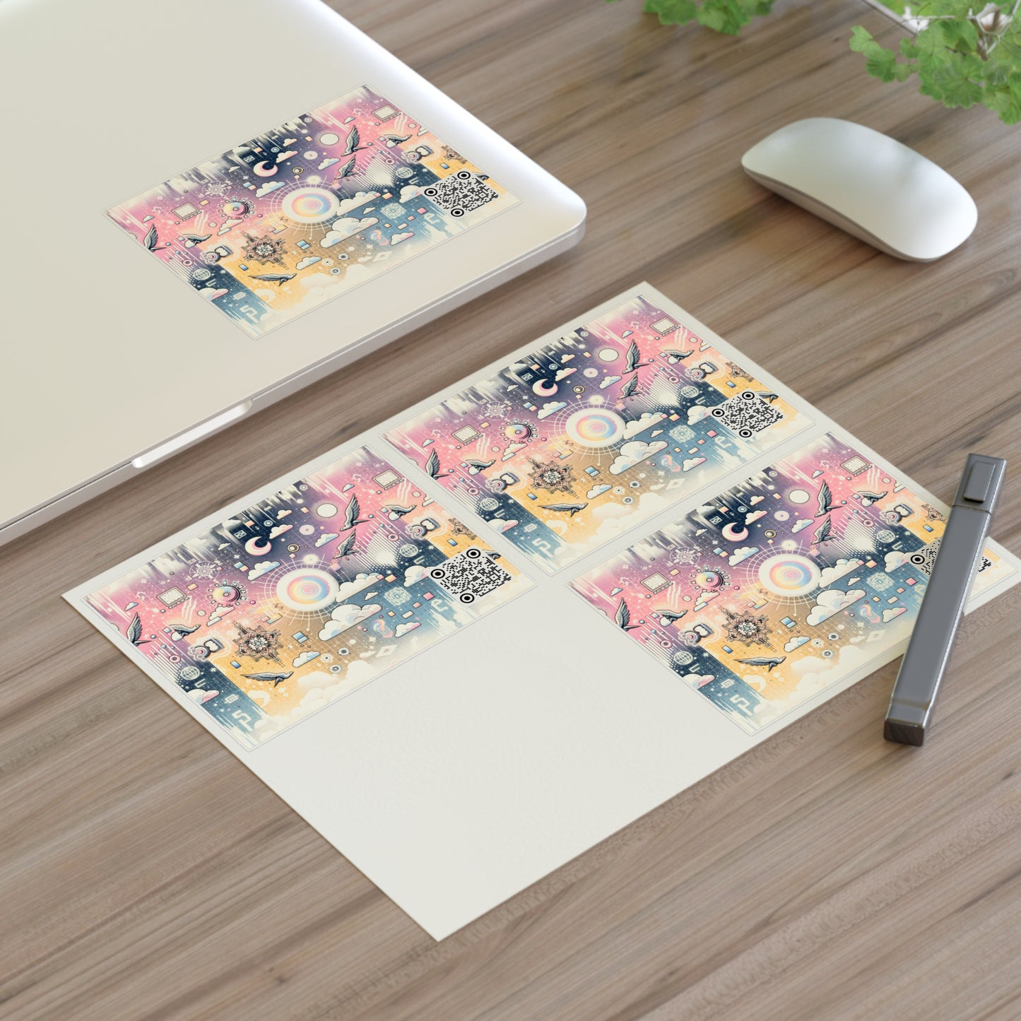 Digital Dreamland Whimsical and Nostalgic Streetwear With a Digital Twist Sticker Sheets - 8404 Design-69