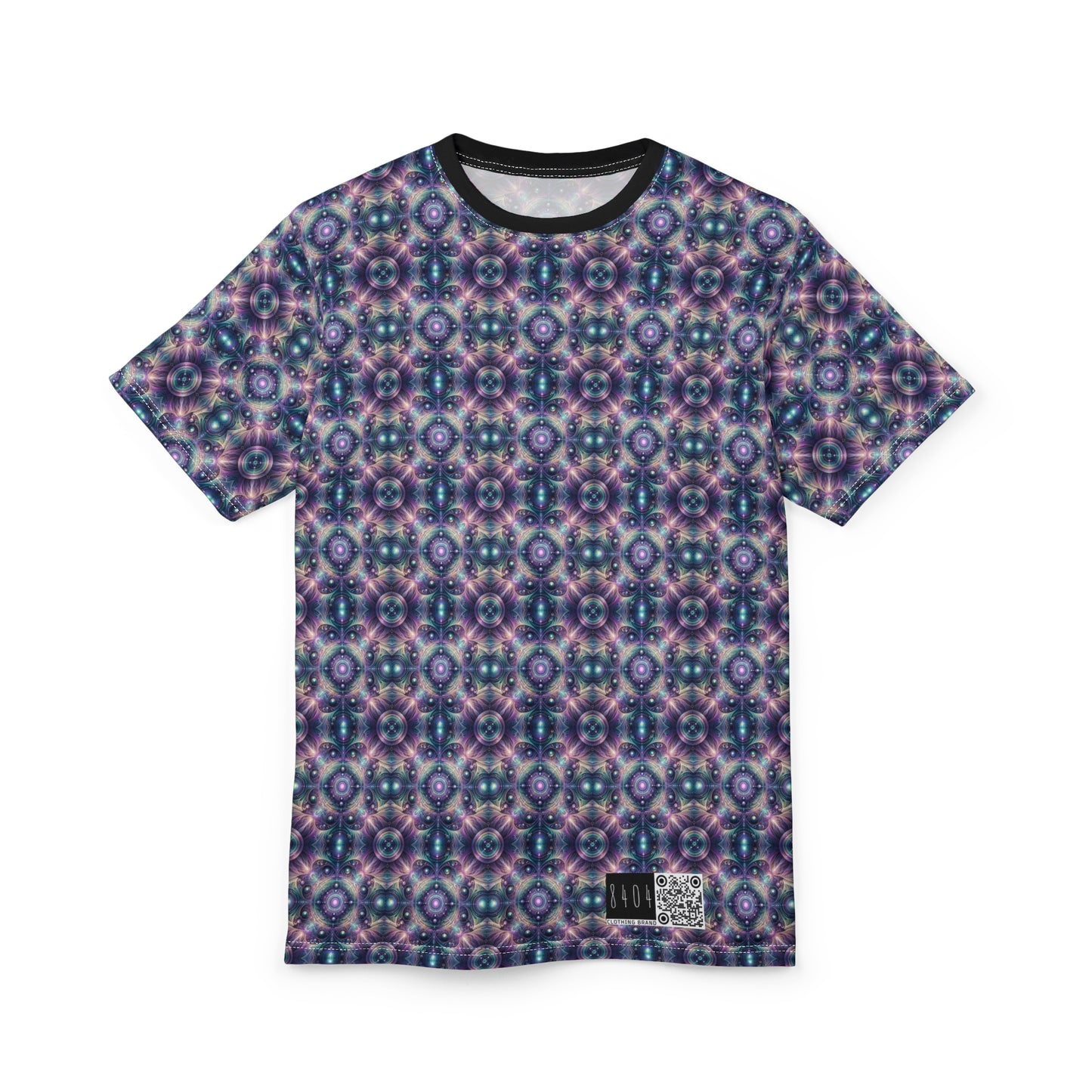Iridescent Tech Fusion Tech-Forward Streetwear Unisex Cut & Sew Tee - 8404 Design-61