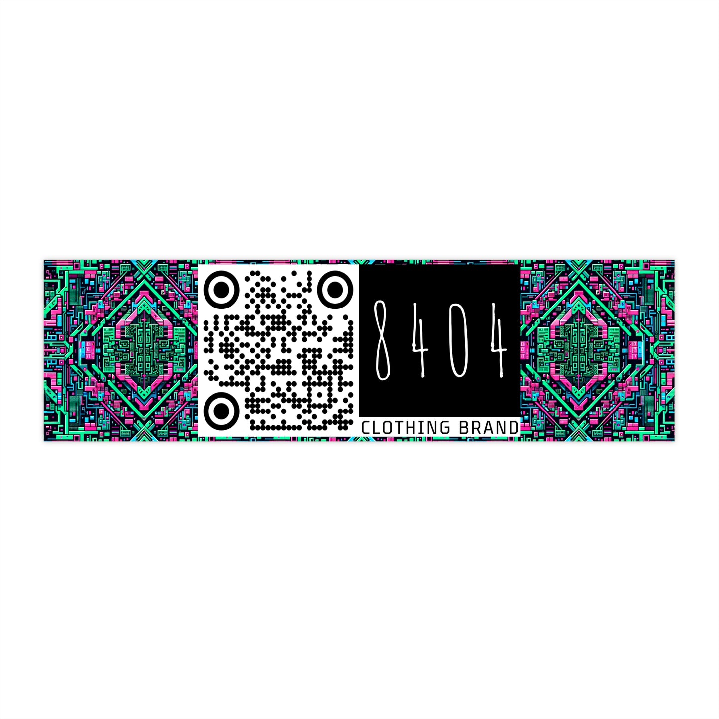 Digital Glitch Vibes Tech-Inspired Streetwear Bumper Sticker - 8404 Design-71