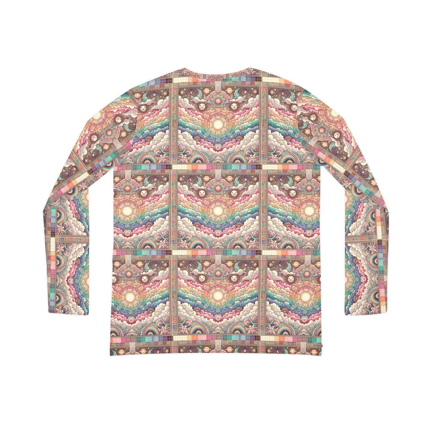 Digital Dreamland Whimsical and Nostalgic Streetwear With a Digital Twist Women's Long Sleeve V-Neck Shirt - 8404 Design-56
