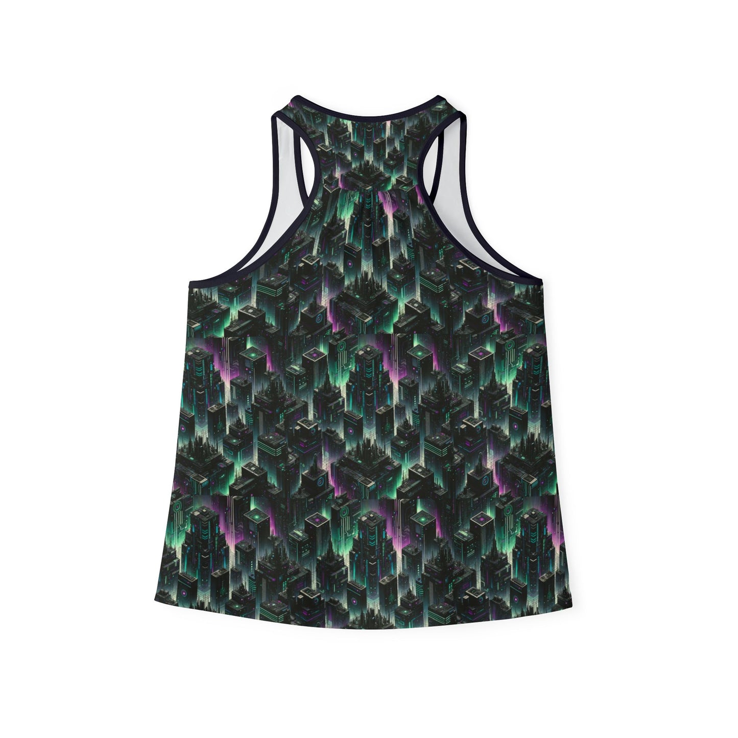 Tech Noir Aesthetics Tech-Forward Urban Dystopia Women's Tank Top - 8404 Design-44
