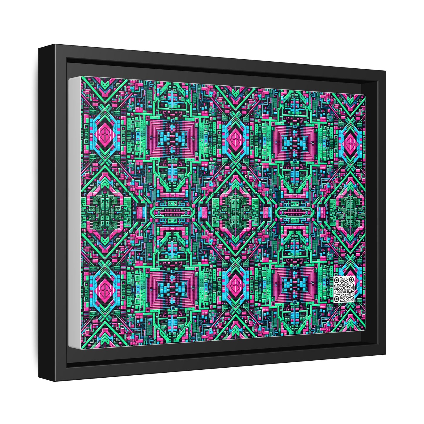 Digital Glitch Vibes Tech-Inspired Streetwear Matte Canvas, Framed (multi-Color) - 8404 Design-71 A