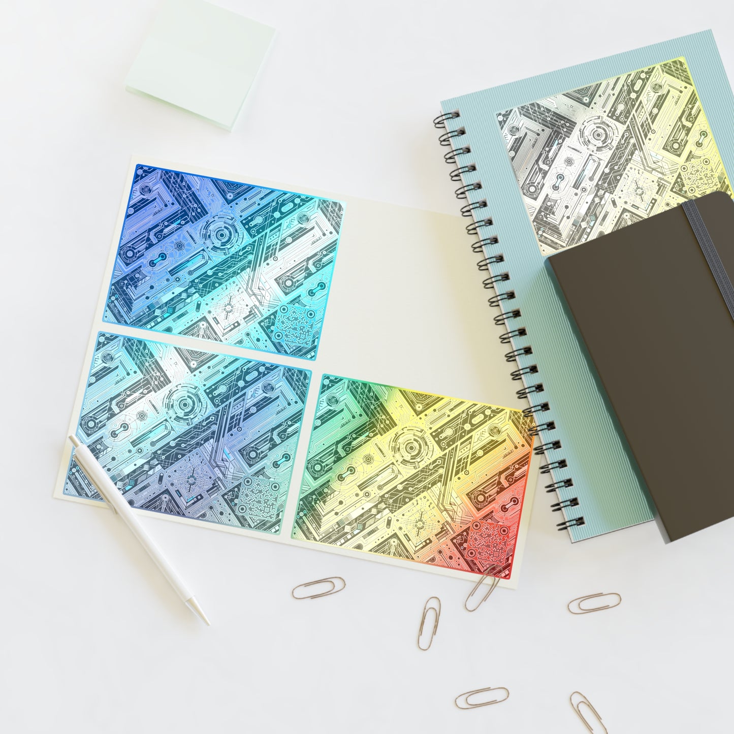 Tech-Infused Streetwear Tech-Forward Minimalism Sticker Sheets - 8404 Design-63