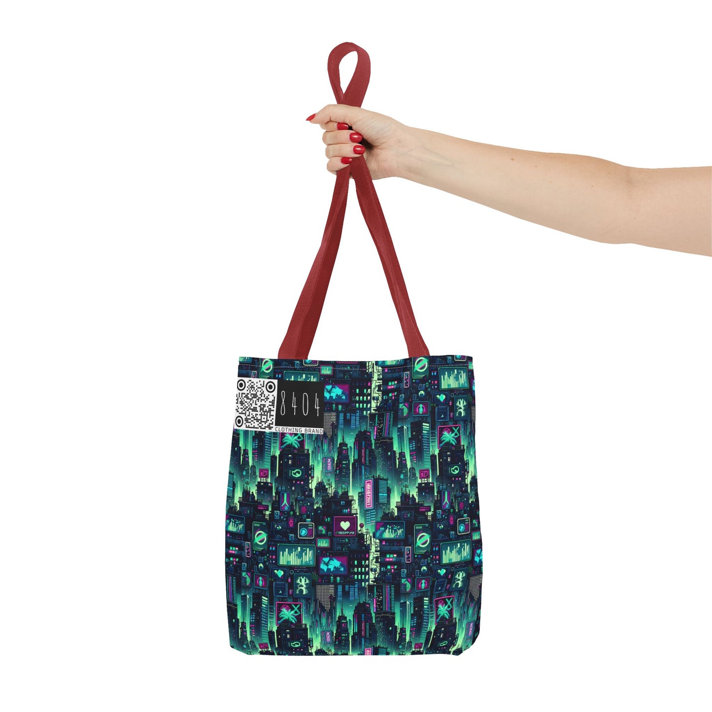 Tech Noir Graphics Futuristic Cyberpunk Tote Bag - 8404 Design-52